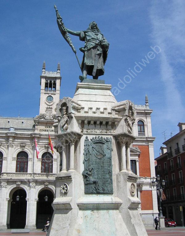 Valladolid - Monumento al Conde Ansurez 04 de Aurelio Carretero 1903 - Plaza Mayor 2008
